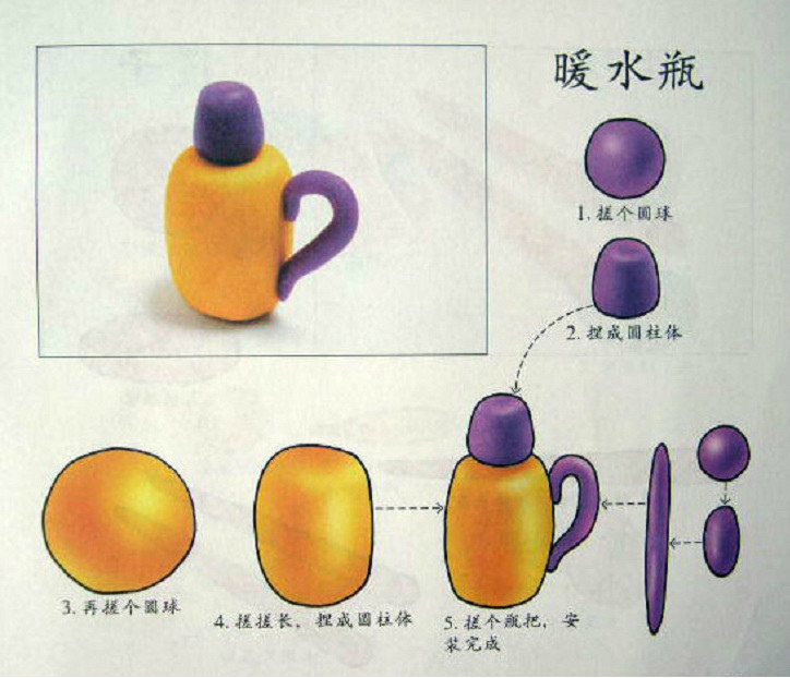 100种萌萌哒的橡皮泥玩法教程，动物水果日常用品等，入门级学习