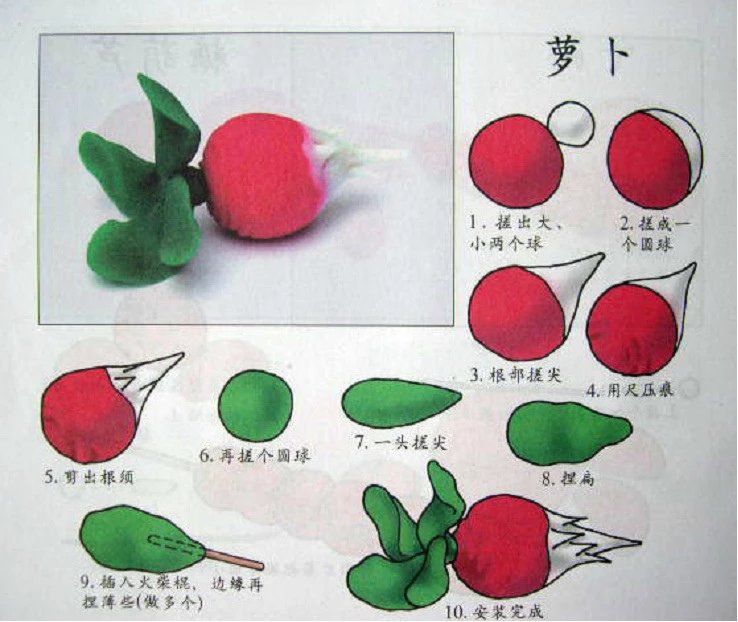 100种萌萌哒的橡皮泥玩法教程，动物水果日常用品等，入门级学习