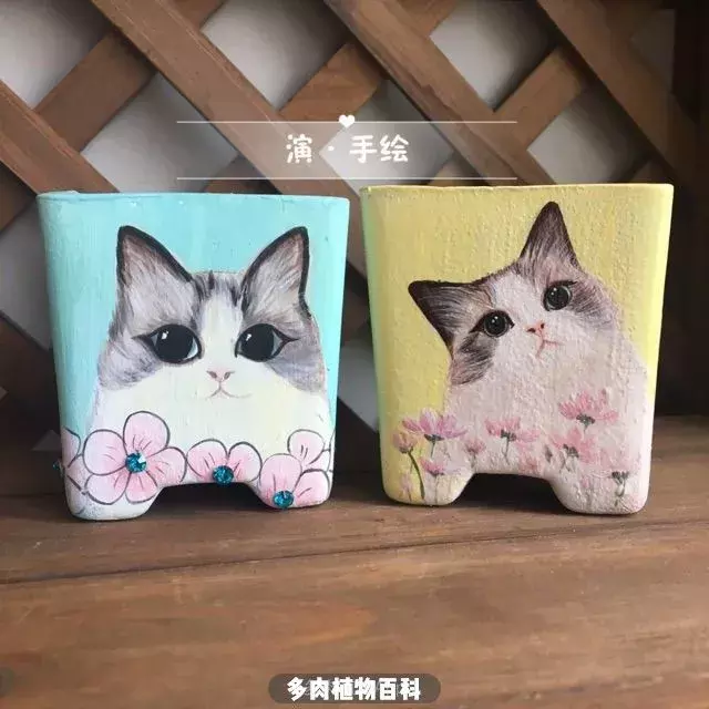 多肉手绘花盆教程多肉花盆画画教程