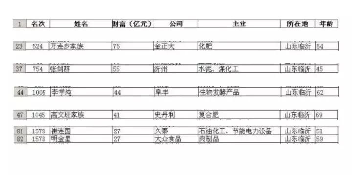 2017年临沂首富排行榜揭晓：谁登顶临沂最富有企业家榜单？