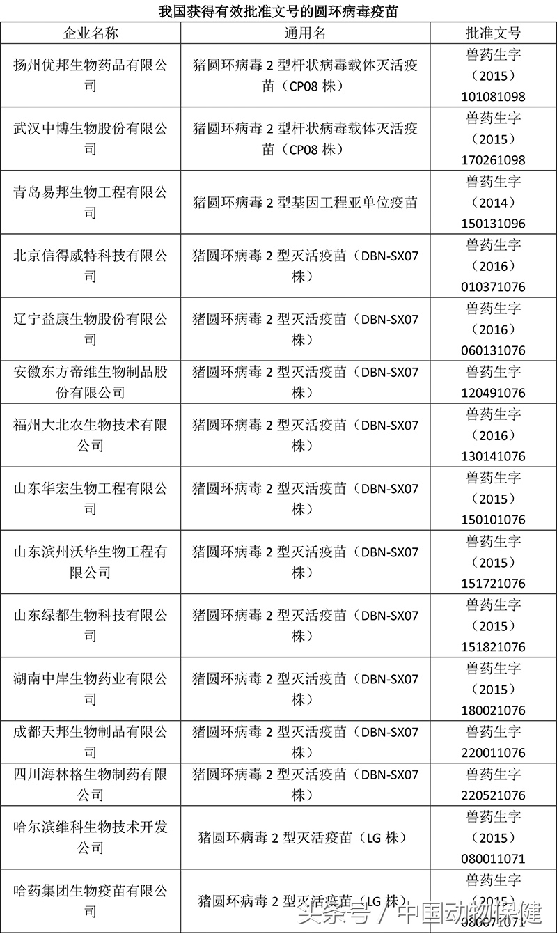 数据分析｜猪圆环病毒2型疫苗汇总，哪个企业独领风骚？