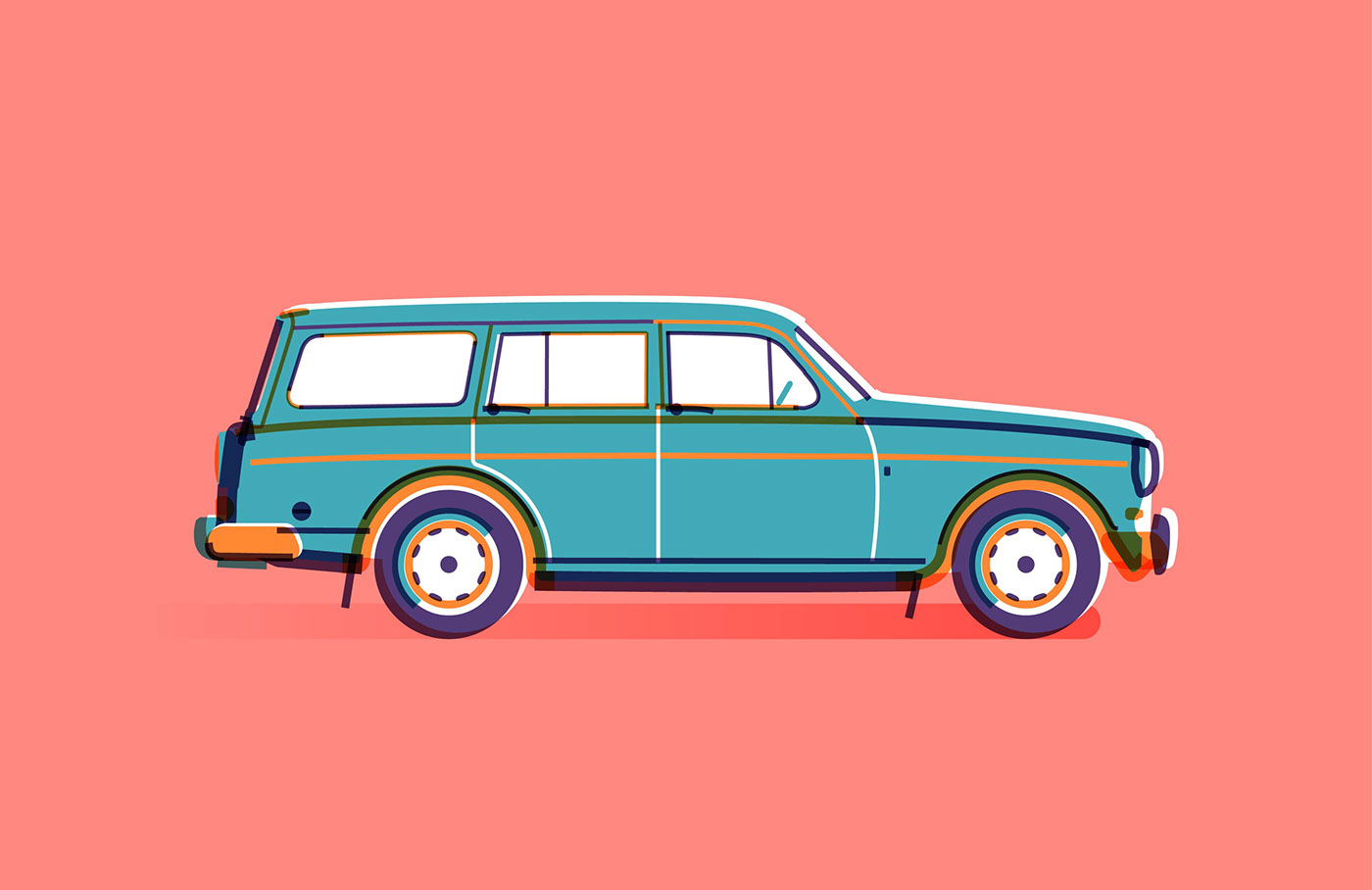 插画｜Volvo Wagons by SimpleInfo Design