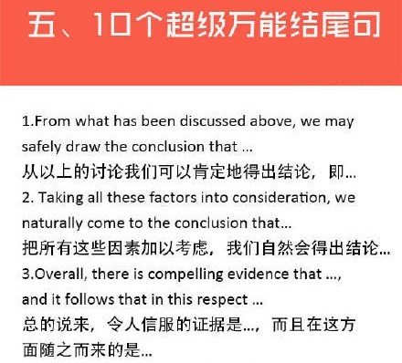 考研英语高分作文万能语句汇总，附1000G考研资料