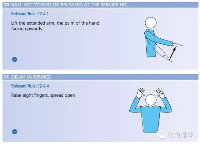 打手犯规的判罚标准手势(排球裁判官方手势大全)
