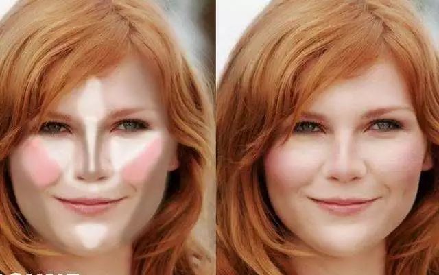 运用化妆技巧把圆脸变成瓜子脸