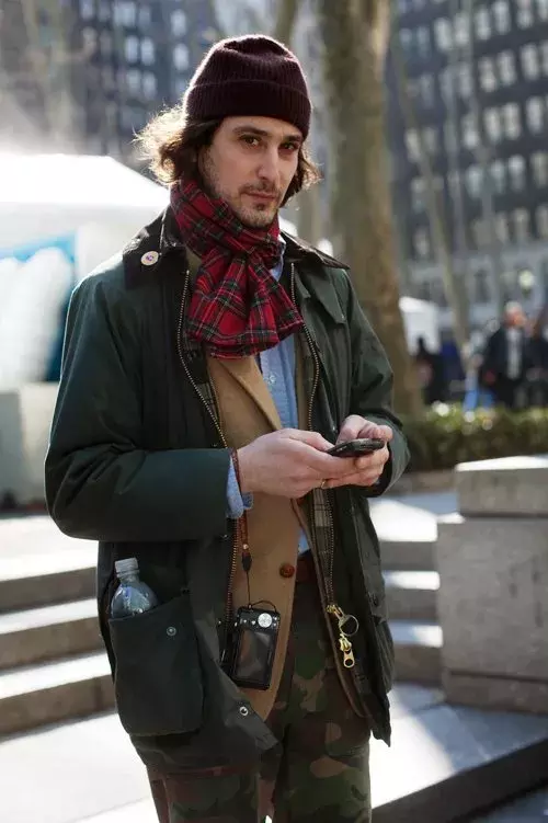 这年头型男手上都有一件「Barbour」