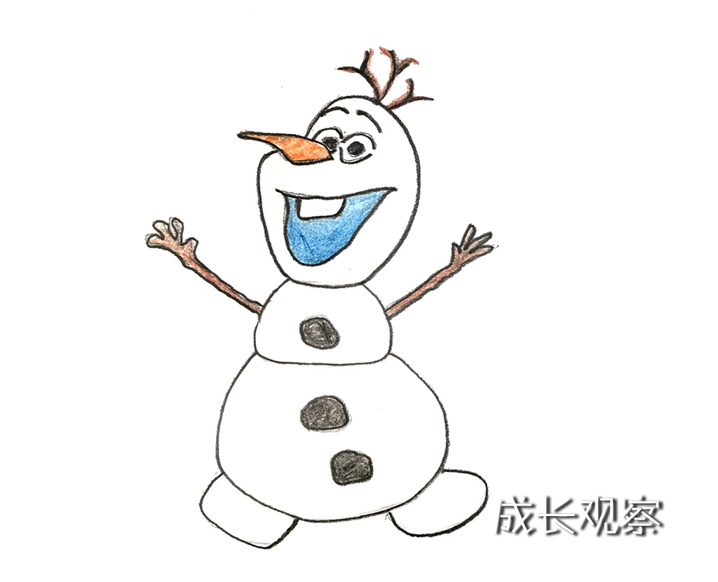 各种各样的雪人简笔画,还有《冰雪奇缘》的雪宝,快收藏