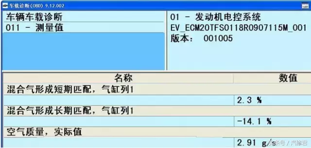 奥迪冷冻液报警故障排除维修案例