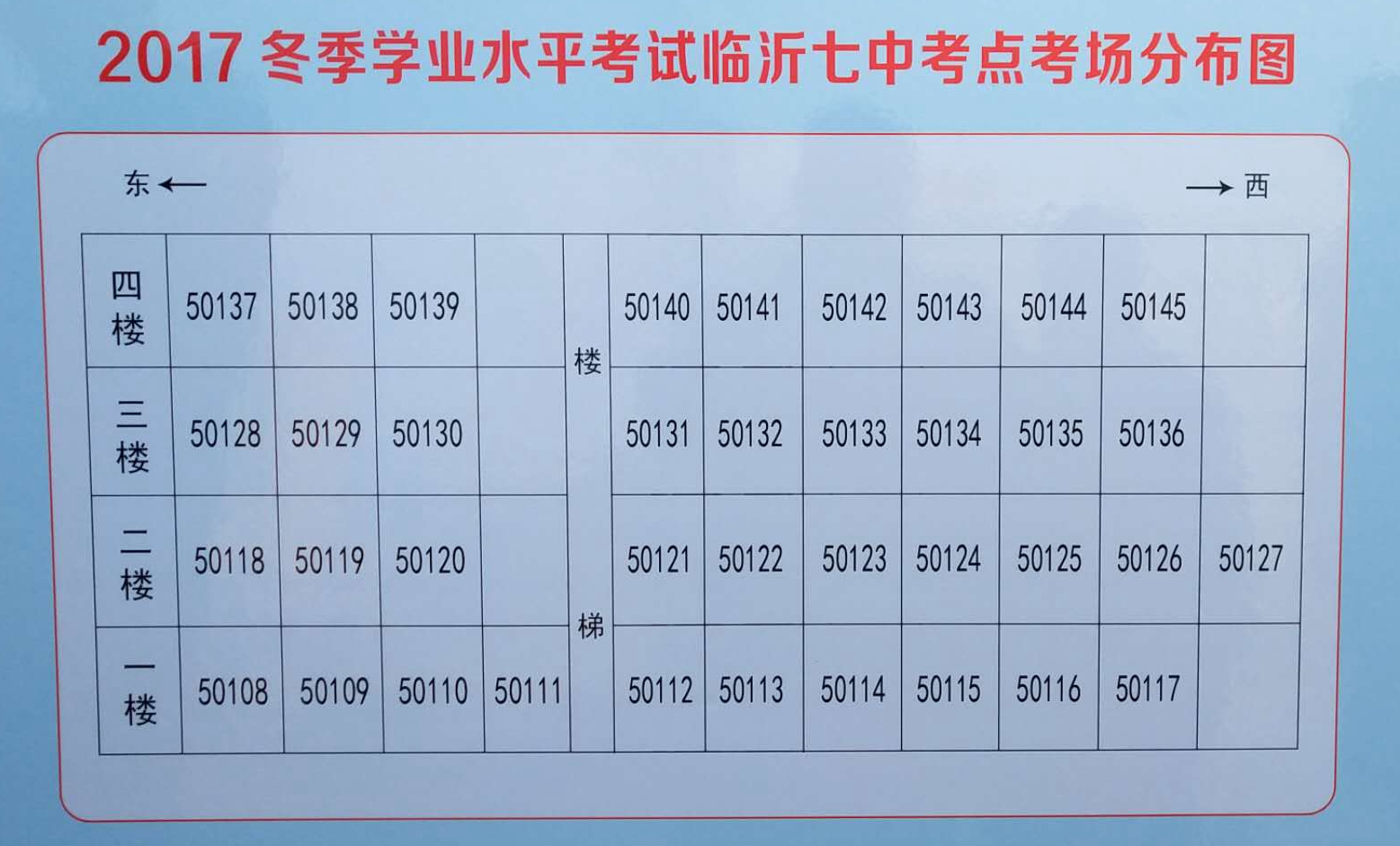 干货，临沂市2017年学业水平考试各考点考场分布图来了