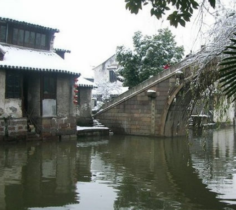 一场雪，下美了古镇―西塘