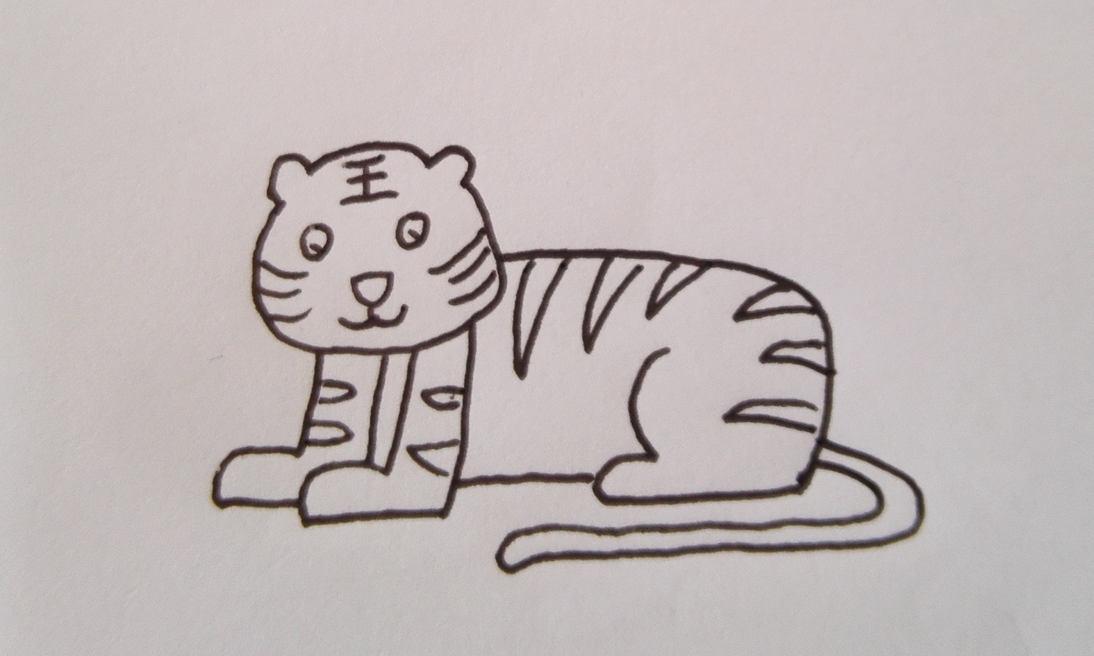 老虎的尾巴怎么画简单图片