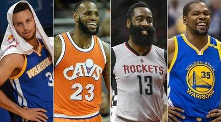 nba有哪些天王(NBA现役4大天王有多强？无人撼动詹姆斯的地位，哈登强势追赶！)