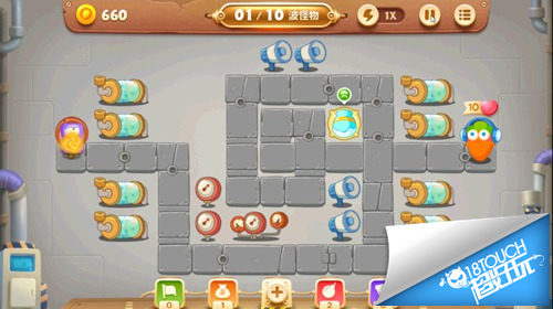 保卫萝卜3工厂第8关通关攻略学会使用雪球炮塔