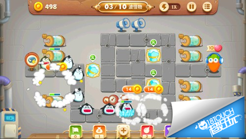 保卫萝卜3工厂第8关通关攻略学会使用雪球炮塔