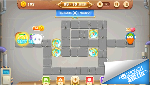 保卫萝卜3工厂第8关通关攻略学会使用雪球炮塔