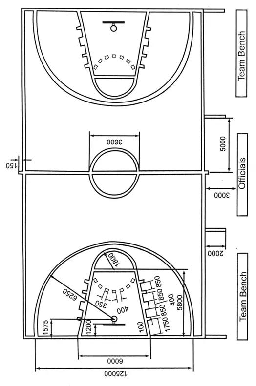画一个篮球场需多少钱(最新篮球场场地规格及画法)