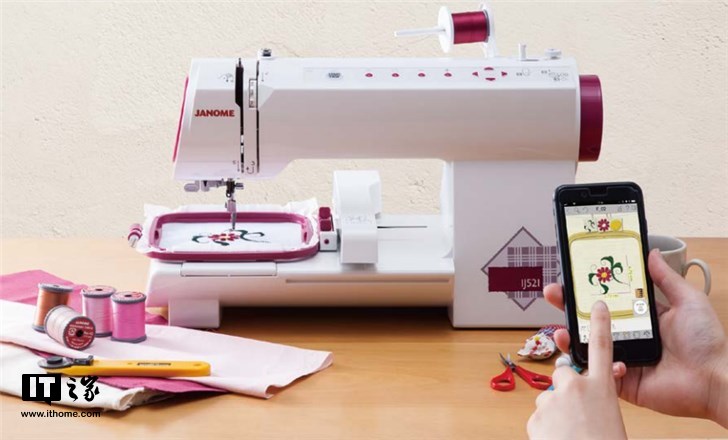 日本推出智能缝纫机：用App就能完成刺绣