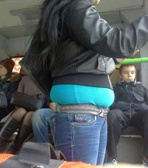女性胖子穿衣服的搞笑图片，谁说人胖穿衣服就不好看了