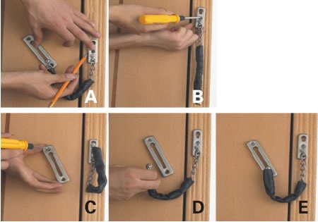 防盗链锁正确安装图图片