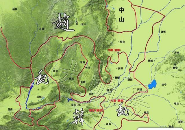 韩赵魏三家分晋地图（图文讲解历史上的韩赵魏分晋）