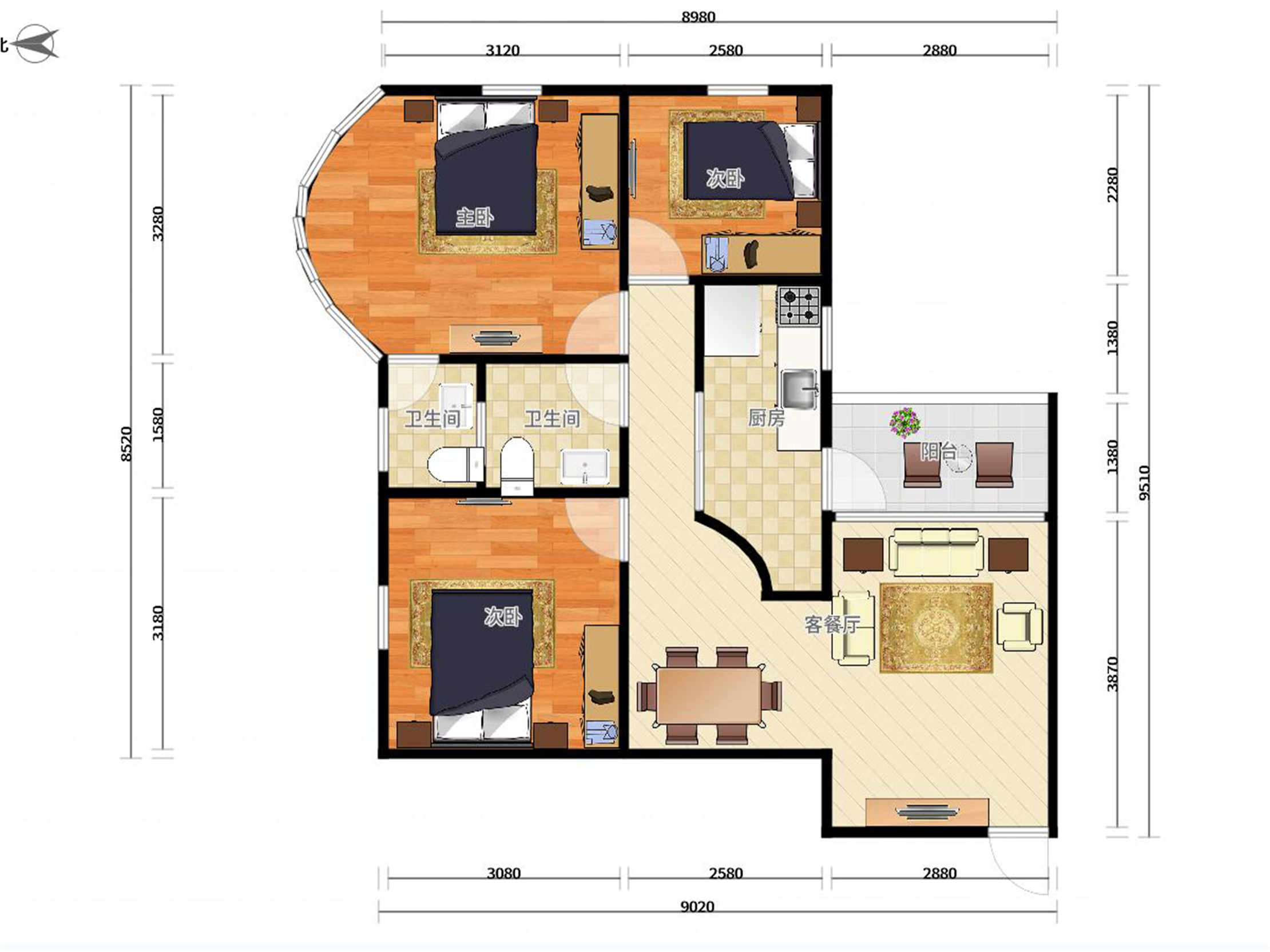 体育中心重点学校旁+地铁，总价不到472万，侨景大厦能买么？