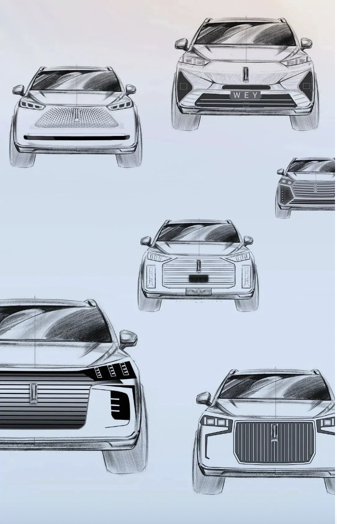 好像也没有哪款比原版好看，魏牌全新大六座SUV共创设计图发布