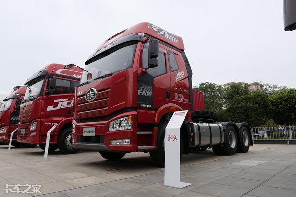 国五460马力配amt,实拍解放j6p质惠版2.0 牵引车