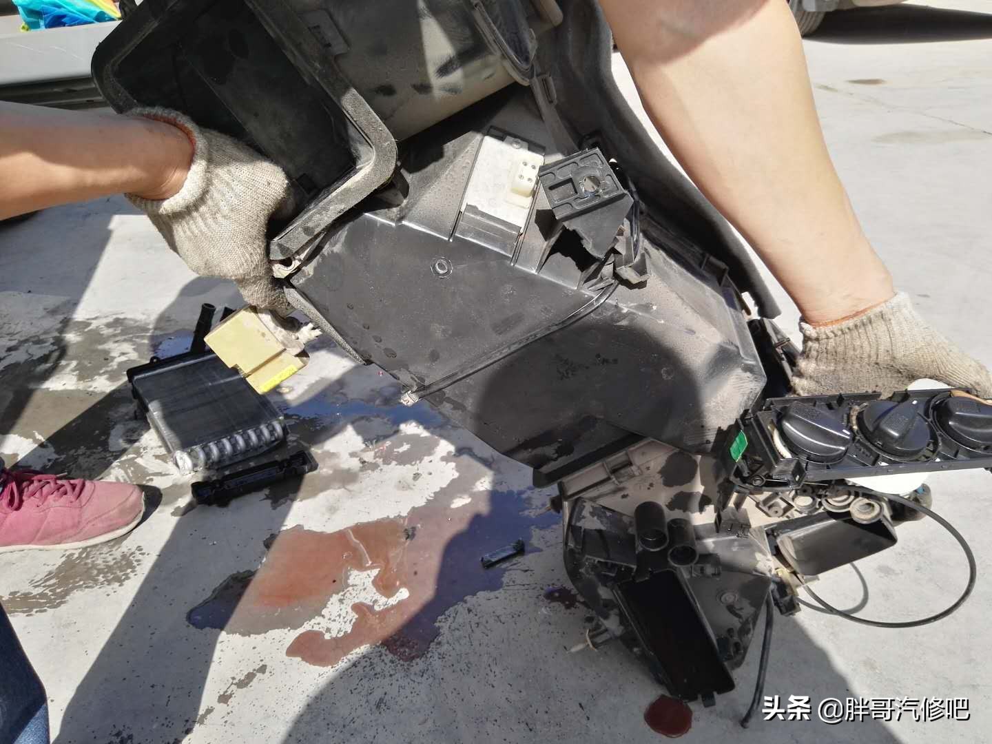 捷达暖风水箱爆裂，车里面能养“海豚”，顺便看看什么是黑心棉