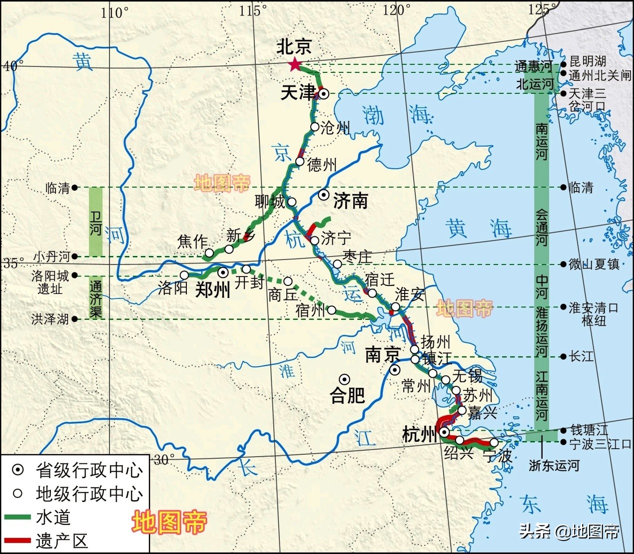 京杭大运河起点和终点,大运河是哪个皇帝开通的