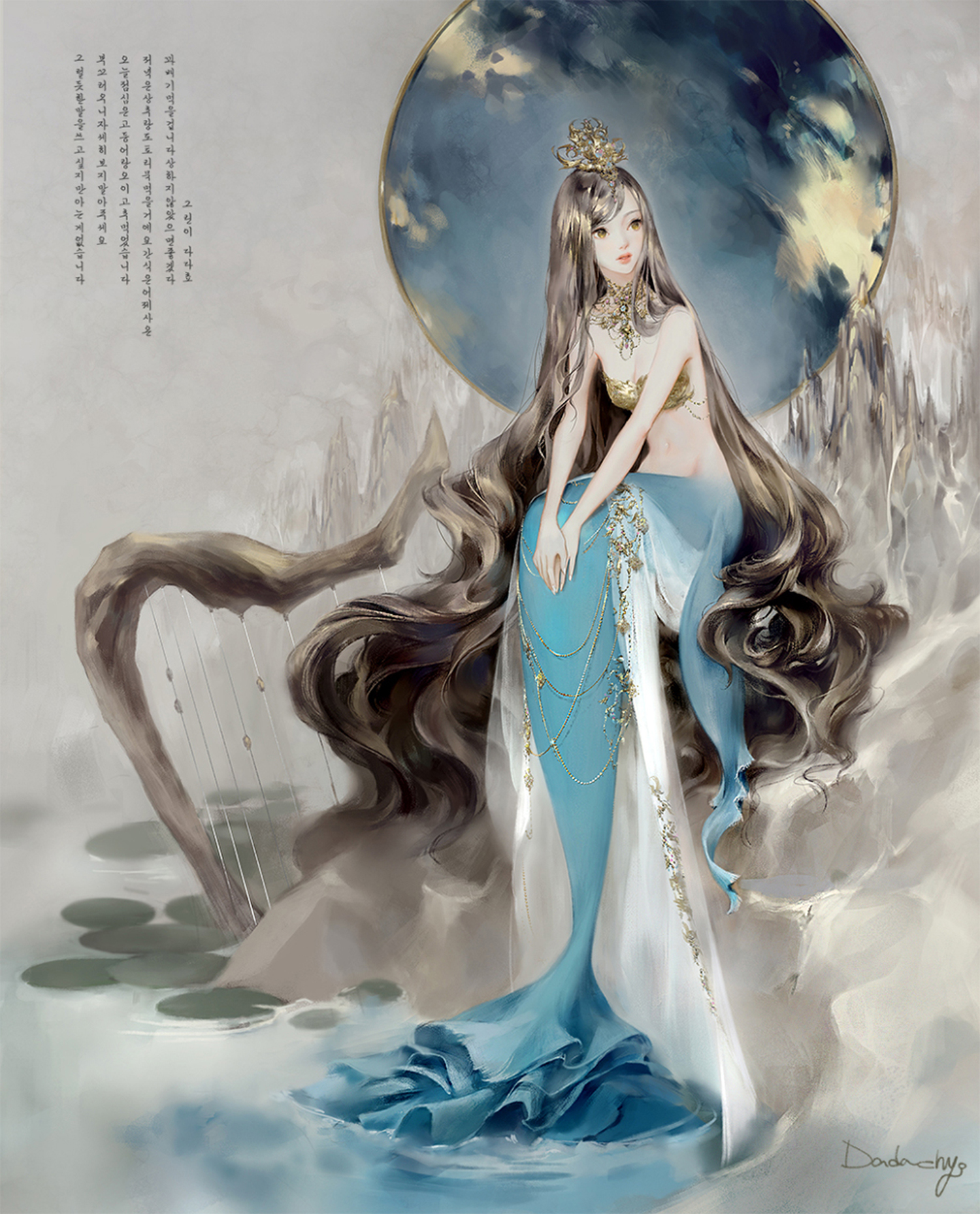 通透唯美的二次元美女，仙气扑面而来，充满梦幻华丽的马卡龙色彩