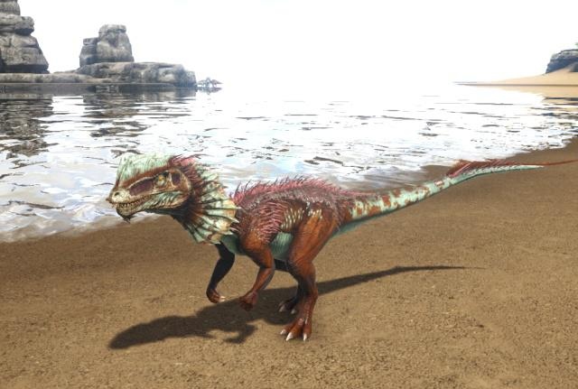 方舟生存进化双脊龙属性介绍(小心它的毒痰)-aoe家园