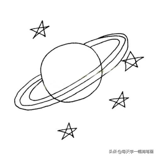 每天学一幅简笔画--人造卫星简笔画图片大全