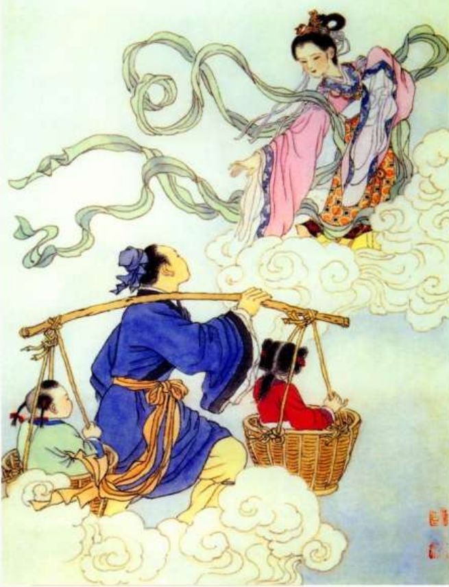 国画牛郎织女图片大全图片