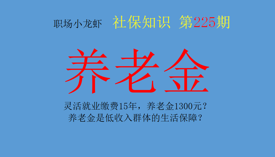 养老金是低收入群体的生活保障(养老金是低收入群体的生活保障吗)