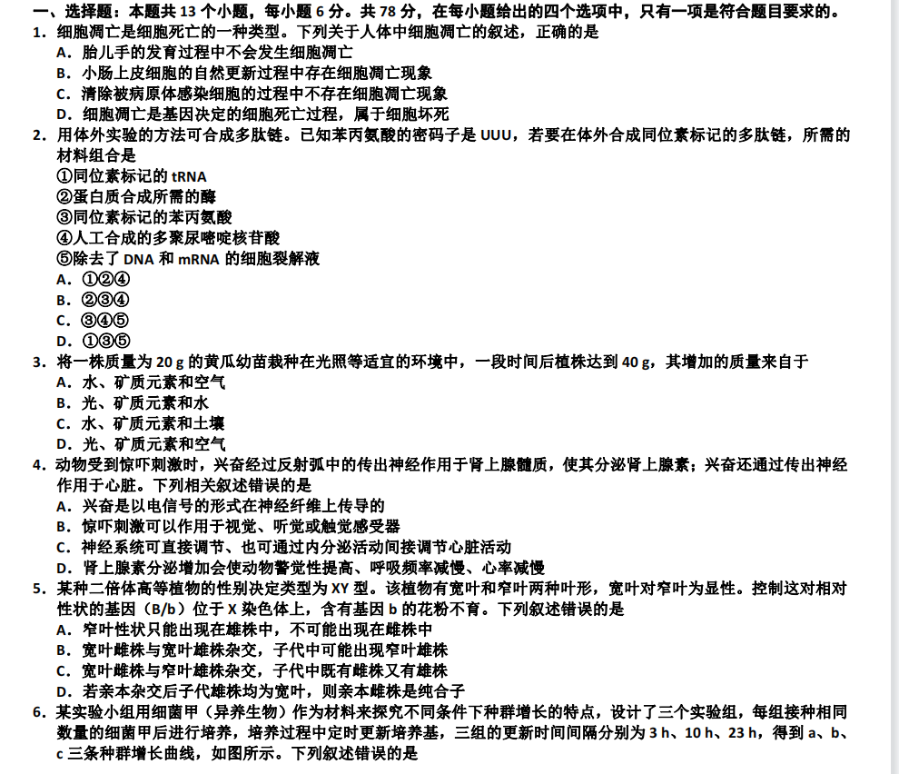 高考生物：43套「真题试卷」清单汇总（答案解析）拿去刷