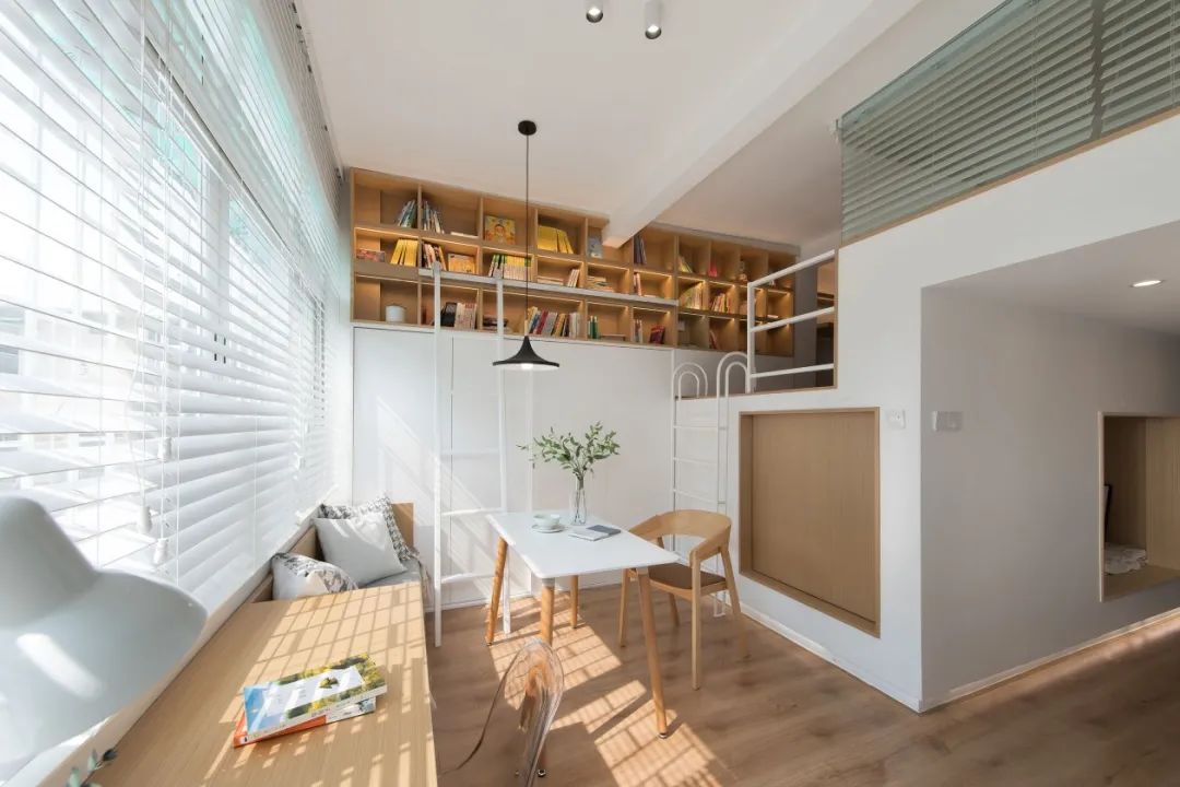 三口人够住了！28m²平层改复式小两居，22m²收纳太秀了