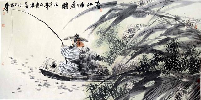 虚名俗利不自由，莫如权做钓鱼翁 钓鱼人古风诗词