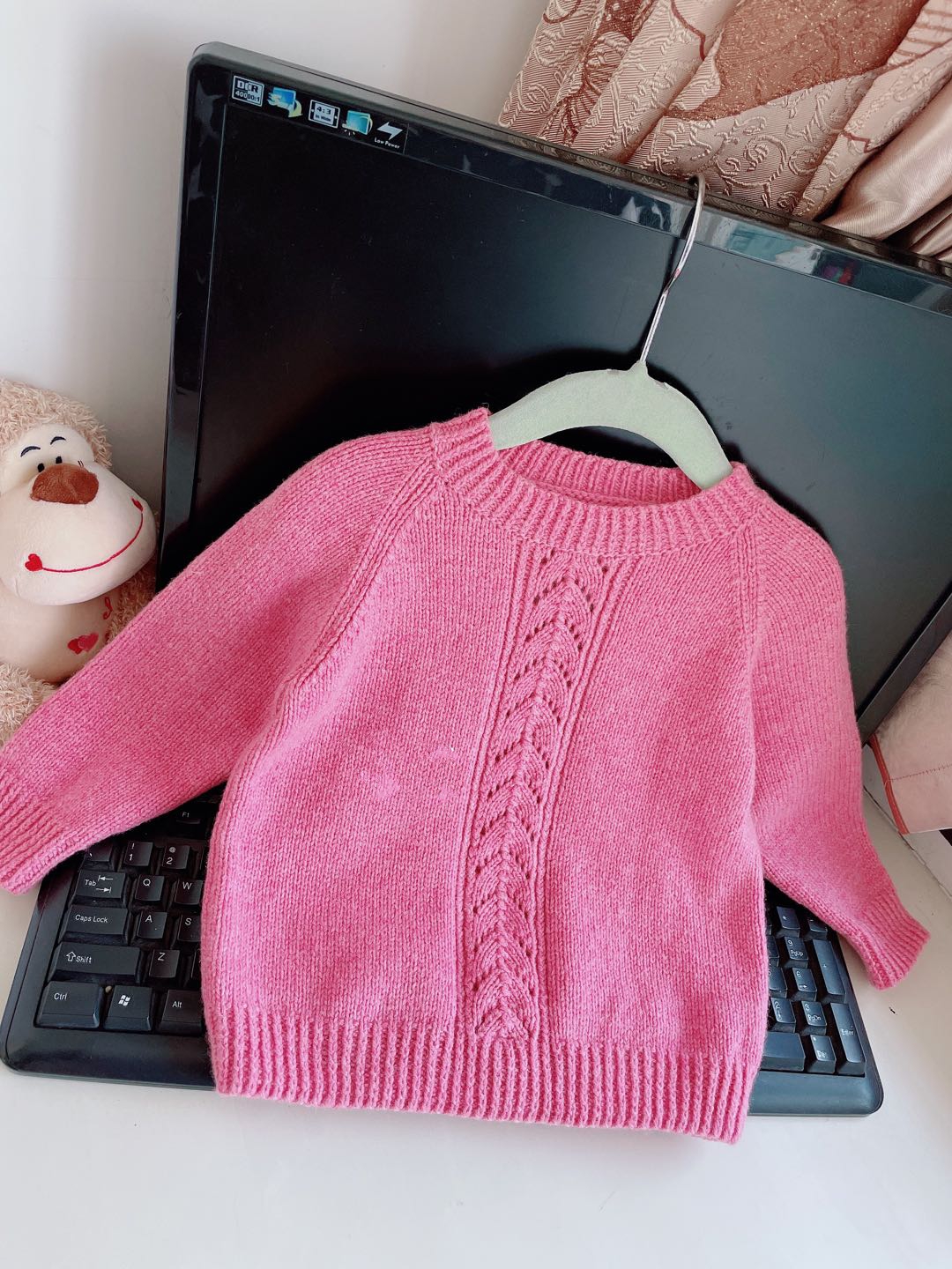 温暖又漂亮,小宝宝斜肩打底毛衣,附图解和详细编织过程