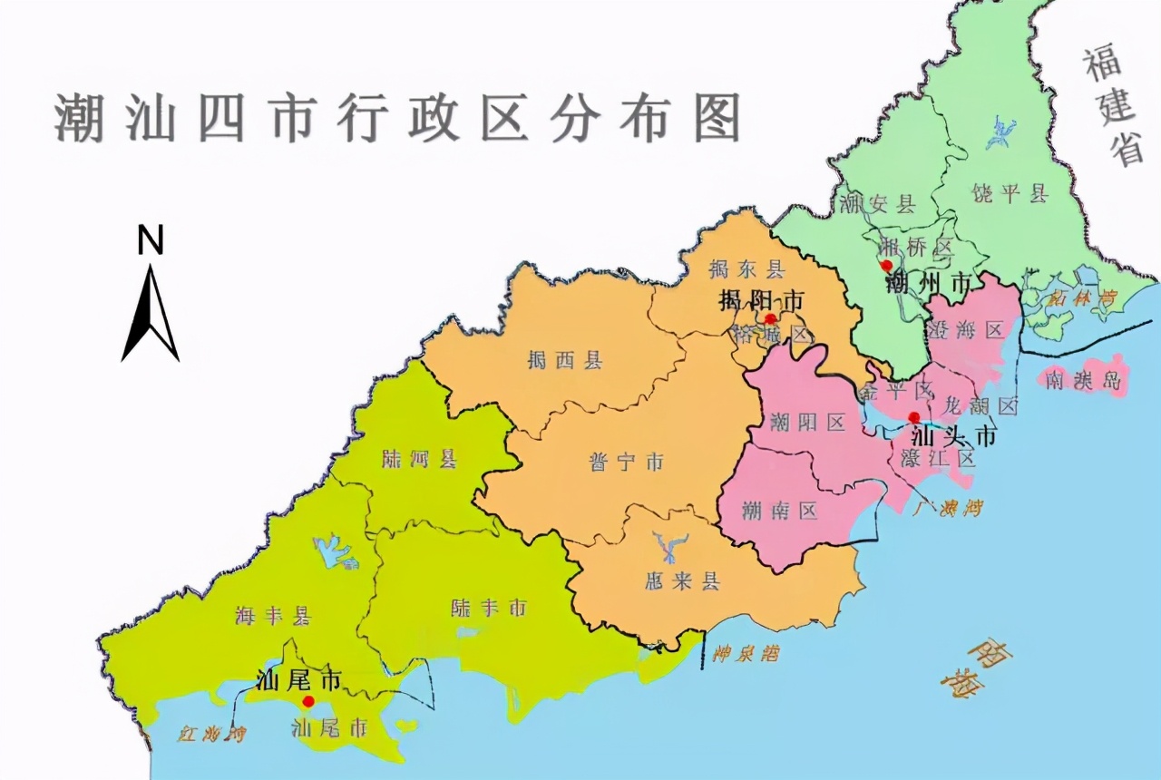 潮汕三市地图高清图片