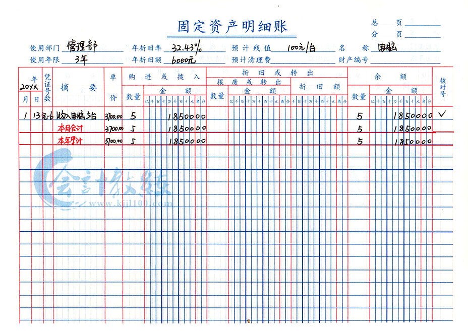 固定資產明細賬:六,多欄明細賬:五,三欄式明細賬:四,銀行存款日記賬