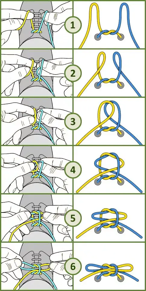 鞋带的系法，24种鞋带的系法图解