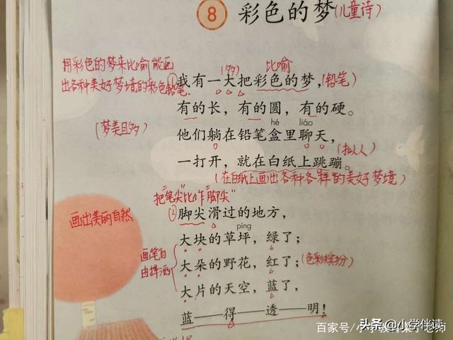 二年级下《彩色的梦》仿写太太难了！勤模仿，循规律，找感觉