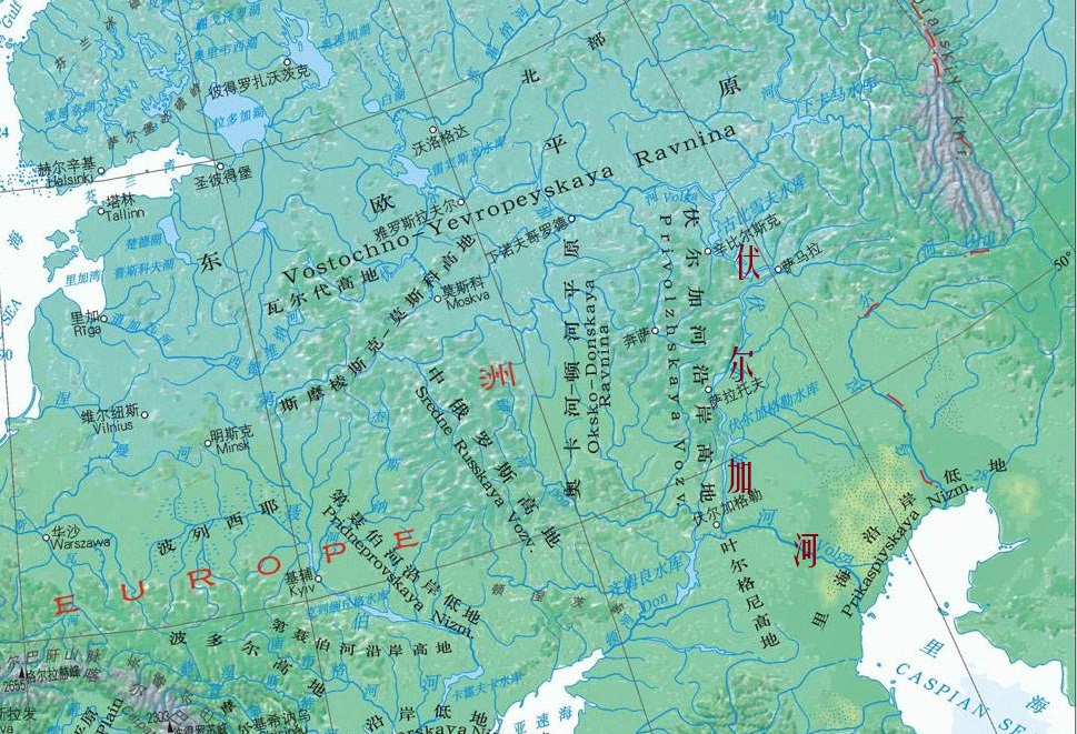 伏尔加河地理位置图图片
