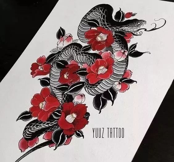 纹身图案分类第4期-动物-蛇