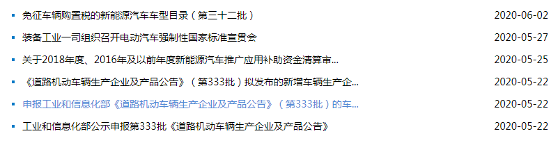 从哪里可以查到最新的汽车申报信息？