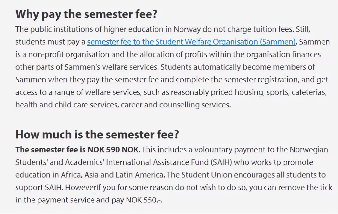 除了奥斯陆和米理，还有哪些名校免学费？