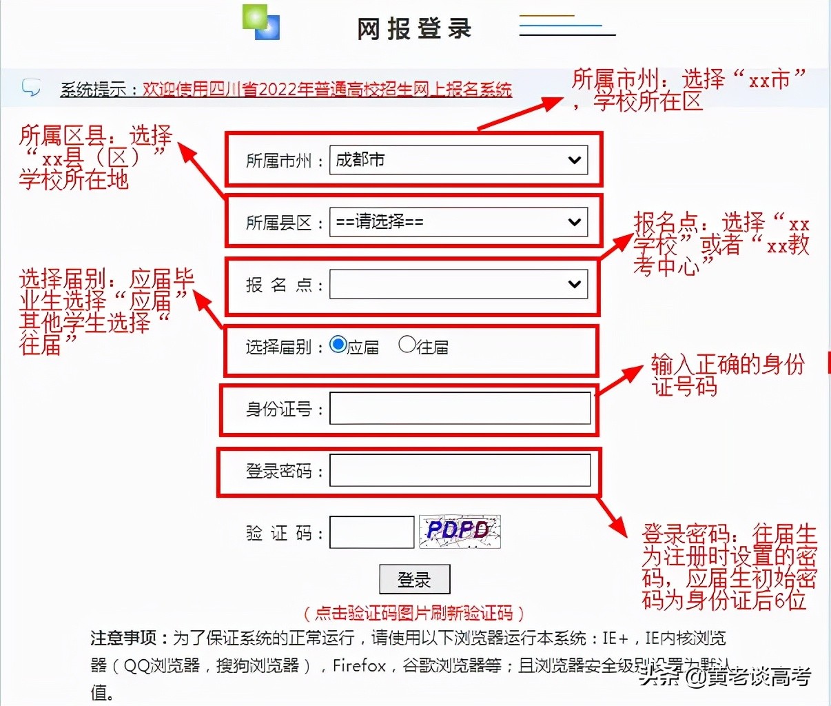 最新最全四川省2022年高考报名操作步骤详解