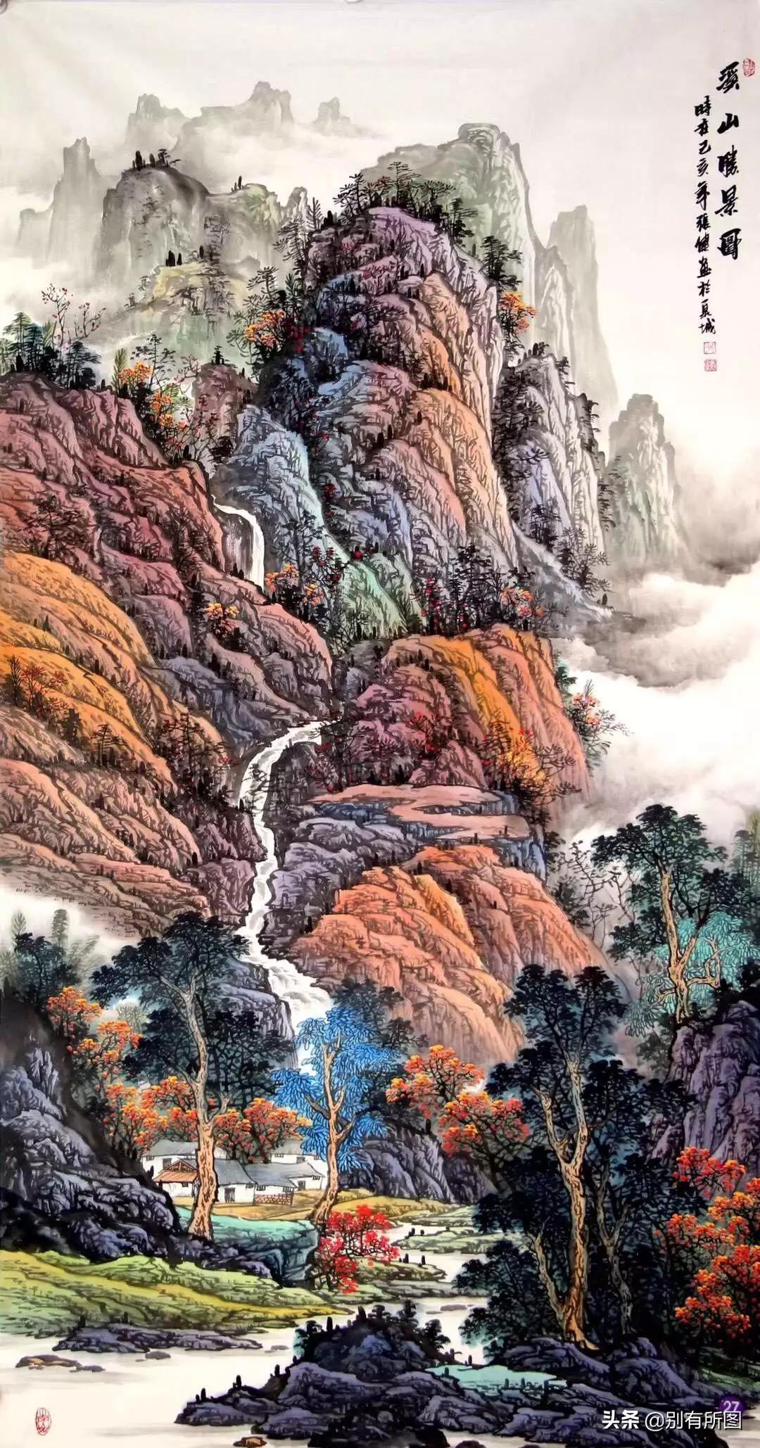 画名家排行榜)3现在山东的陈金言的山水画炒的很火,很出名的老画家