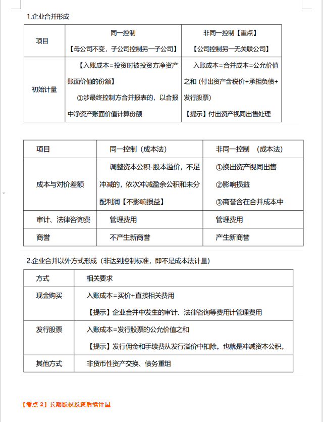 中级会计学霸：《会计实务》90分，20页100个考点笔记，一看就会