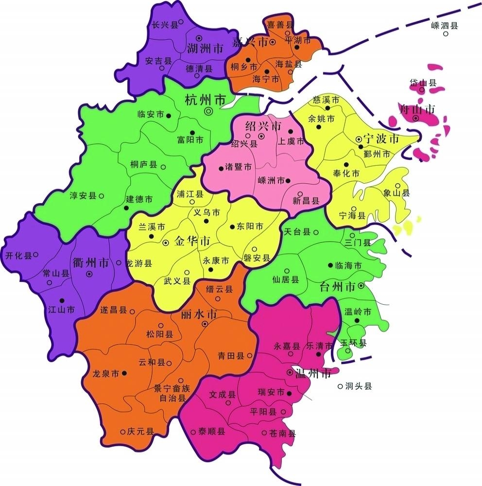 浙江各市行政区划,包含区,县有哪些?